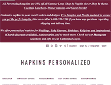 Tablet Screenshot of napkinspersonalized.com